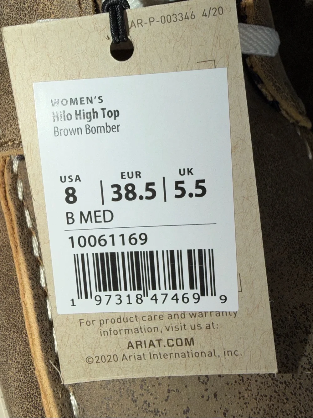 Ariat Taupe Brown Suede Men's Chukka with Leopard Lining